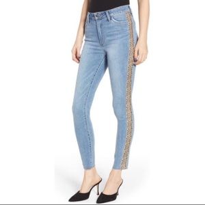 stripe side jeans